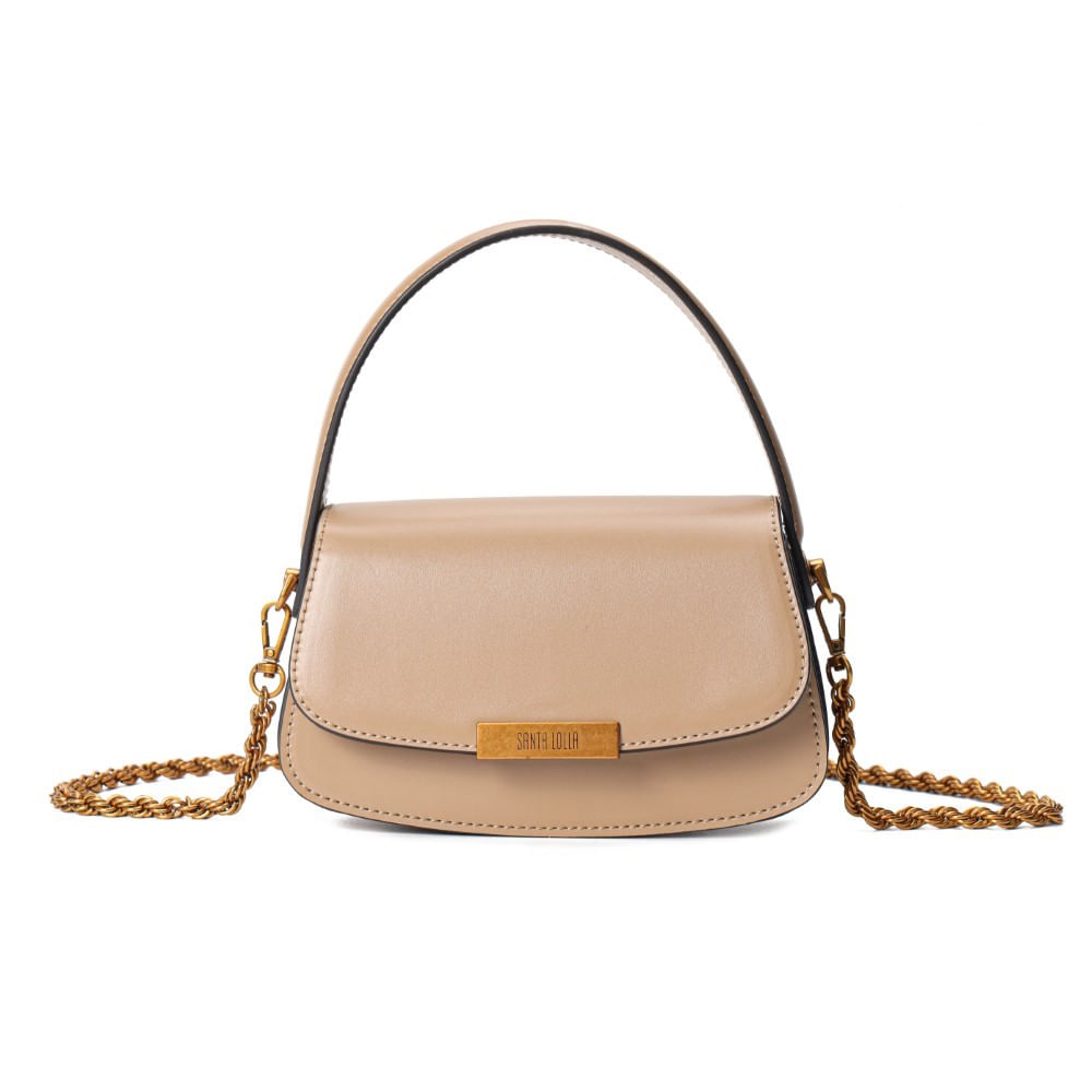 Bolsa Pequena Soft Bege Alça Dupla