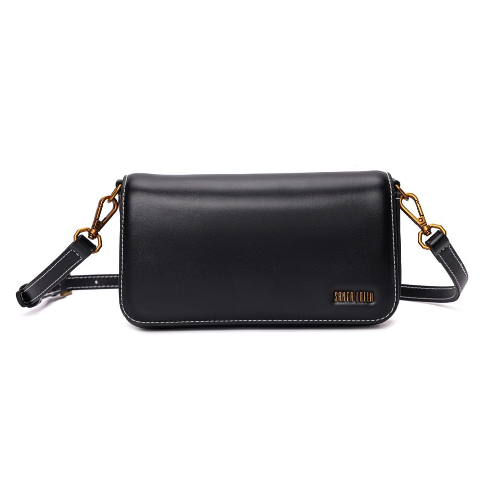 Bolsa Pequena Soft Preto Alça Transversal