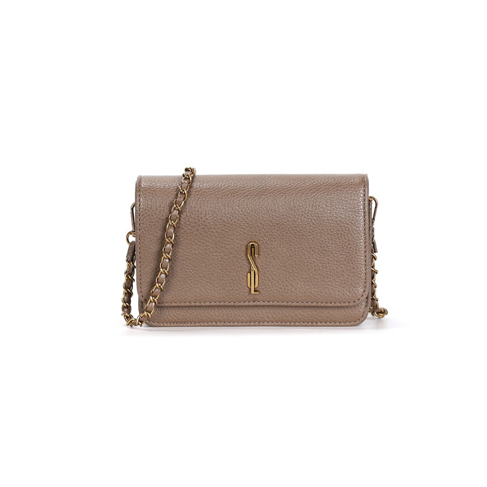 Bolsa Pequena Floater Marrom Alça Transversal