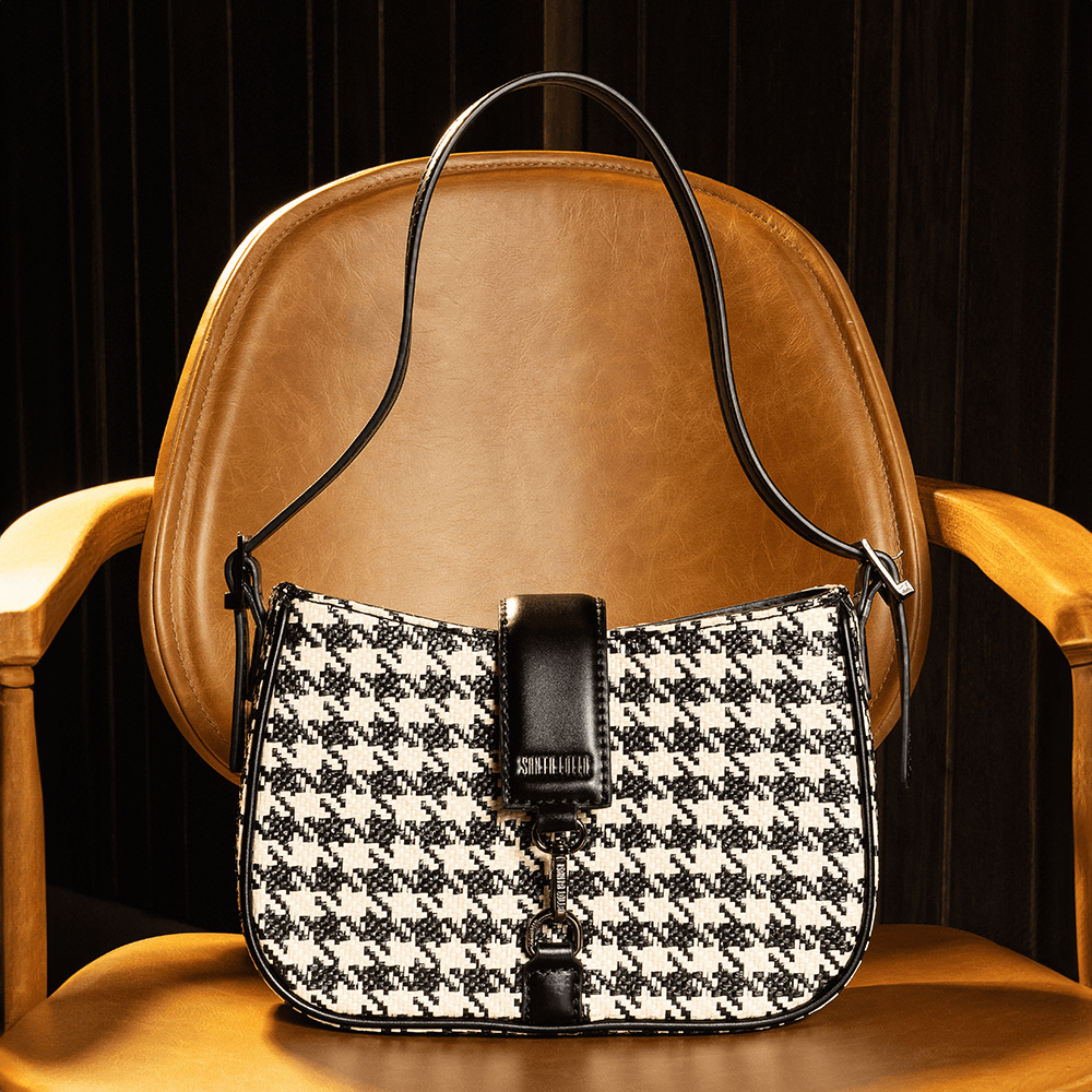 Bolsa Tramado Preta Alça De Ombro
