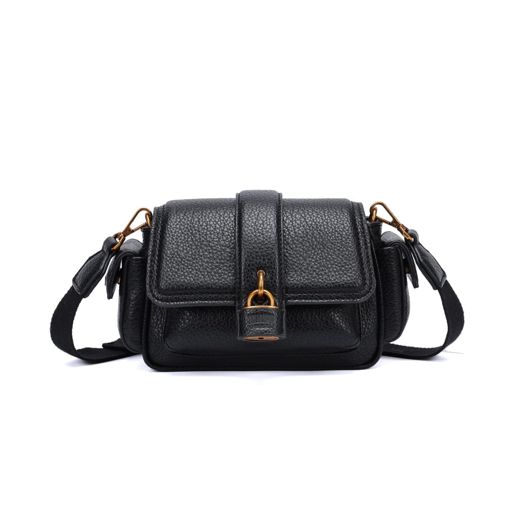 Bolsa Pequena Floater Preta Alça Transversal