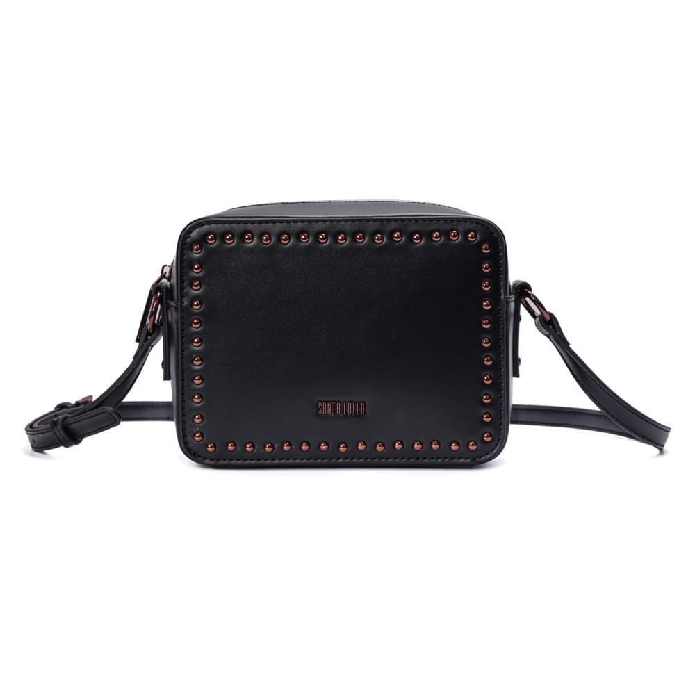 Bolsa Pequena Soft Preta Alça Transversal